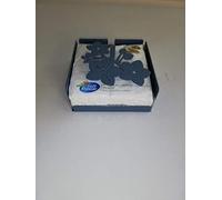 Arti & Mestieri 3330C160 Portatovaglioli Basso Floreale Fior Di Loto 17x17Px12H cm Materiale Ferro Colore Azzurro