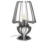 Arti & Mestieri Abat-Jour - Lampada da Tavolo Piccola di Design 100% Made in Italy - in Ferro, 24 x 36h cm (Fango)