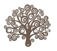 Arti & Mestieri Albero della Vita - Appendiabiti da Parete di Design 100% Made in Italy - in Ferro, 70 x 60 cm - Bronzo