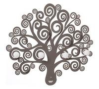 ARTI E MESTIERI Appendiabiti da Parete a Forma di Albero della Vita di Colore Fango con Ganci tra i Rami
