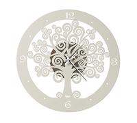 Arti & Mestieri Albero della Vita - Orologio da Parete di Design 100% Made in Italy - in Ferro, Diametro 44 cm - Bronzo e Avorio