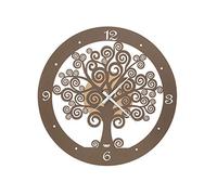 Arti & Mestieri Albero della Vita - Orologio Piccolo da Parete di Design 100% Made in Italy - in Ferro, Diametro 44 cm - Oro Laccato e Bronzo