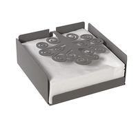 Arti & Mestieri Albero della Vita - Porta Tovaglioli di Design 100% Made in Italy - in Ferro, 17 x 17 x 12H cm (Fango)