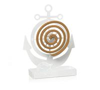 Arti & Mestieri Ancora - Porta zampirone da tavolo di Design 100% Made in Italy - Ferro, 17 x5 x 19 cm - Bianco Marmo