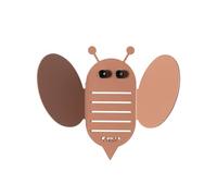 Arti & Mestieri Bee - Set ganci appendiabiti (2 pezzi) da parete di Design 100% Made in Italy - in Ferro, 16,3 x 13,4h cm (Mocha mousse)