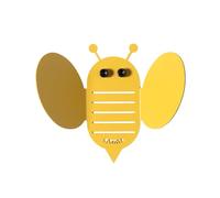 Arti & Mestieri Bee - Set ganci appendiabiti (2 pezzi) da parete di Design 100% Made in Italy - in Ferro, 16,3 x 13,4h cm (Ocra)