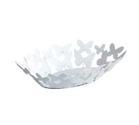 Arti & Mestieri Butterfly - Centro Tavola Ovale di Design 100% Made in Italy - in Ferro, 43 x 25 x 9 cm - Bianco Neve