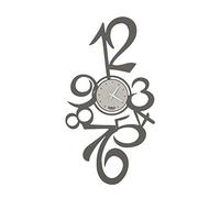 Arti & Mestieri Calypso - Orologio da Parete di Design 100% Made in Italy - in Ferro, 35 x 65 cm - Fango e Avorio