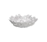 Arti & Mestieri Centro tavola piccolo Margherite ispirato alla natura di design 100% Made in Italy, in Ferro, 32 x 8H cm (Bianco marmo)