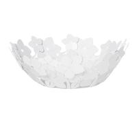 Arti & Mestieri Fior di Loto - Centro Tavola Grande di Design 100% Made in Italy - in Ferro, 40 x 15 cm - Bianco Marmo