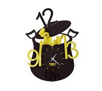 Arti & Mestieri, Chef, Orologio Parete Nero e Giallo 40cm, Acciaio