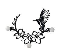 Arti & Mestieri Colibrì - Appendiabiti da parete di Design 100% Made in Italy - in Ferro, 44 x 37 cm (nero)