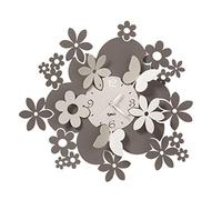 Arti & Mestieri Daisy - Orologio da Parete di Design 100% Made in Italy - in Ferro, Diametro 40 cm - Fango e Avorio