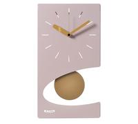 Arti & Mestieri Eclipse - Orologio a pendolo da Parete di Design 100% Made in Italy - in Ferro, 44 x 25 cm (Gelso e oro laccato)