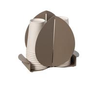 Arti & Mestieri Porta bicchieri Ficus di design 100% Made in Italy ferro 11,2x16,7 cm Beige