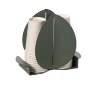 Arti & Mestieri Ficus - Porta Bicchieri di Design 100% Made in Italy - in Ferro, 11,2 x 16,7 cm (Verde Salvia)