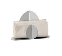 Arti & Mestieri Ficus - Porta tovaglioli di Design 100% Made in Italy - in Ferro, 24 x 6 x 16,5 cm (Bianco marmo)