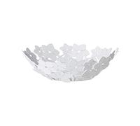 Arti & Mestieri Fior di Loto - Centro Tavola Piccolo di Design 100% Made in Italy - in Ferro, 28 x 11 cm - Bianco Marmo