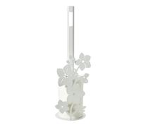 Arti & Mestieri Fior di Loto - Porta carta igienica di Design 100% Made in Italy - in Ferro, ⌀ 15x50h cm (Bianco Marmo)