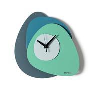 Arti & Mestieri Grease - Orologio da parete di Design 100% Made in Italy - in Ferro, diametro 35 x 35h cm (Petrolio, blu oltremare, verde acqua e cenere)