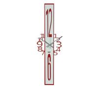 Arti & Mestieri, Jody, Orologio da Muro 75cm Rosso, Metallo