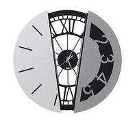 Arti & Mestieri Metamorphosi - Orologio con stili diversi di quadrante da parete di Design 100% Made in Italy - in Ferro, diametro 50 cm (Bronzo/avorio/sabbia)