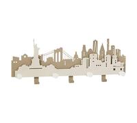 Appendiabiti da Parete Moderno Città New York design Arti e Mestieri in Ferro