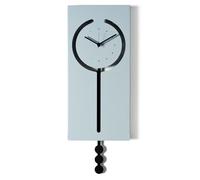 Arti & Mestieri Omega - Orologio a pendolo da parete di Design 100% Made in Italy - in Ferro, 20 x 53h cm (Cenere e nero)