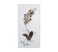 Arti & Mestieri Orchidea - Pannello Decorativo di Design 100% Made in Italy - in Ferro, 100 x 50 x 8 cm - Bronzo