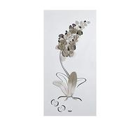 Arti & Mestieri Orchidea - Pannello Decorativo di Design 100% Made in Italy - in Ferro, 100 x 50 x 8 cm - Sabbia