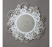 Arti & Mestieri Orfeo - Orologio da Parete di Design 100% Made in Italy - in Ferro, Diametro 50 cm - Sabbia e Bianco