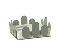 Arti & Mestieri Park - Portatovaglioli di Design 100% Made in Italy - in Ferro, 17x17,5x8h cm (Giada)