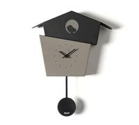Arti & Mestieri Picchiarello - Orologio a pendolo da parete di Design 100% Made in Italy - in Ferro, 36 x 45h cm (Nero, fango e nero)