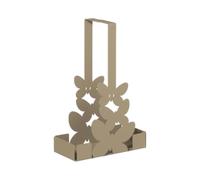 Arti & Mestieri Porta bicchieri Butterfly in ferro, 8x16x47 cm (Beige)
