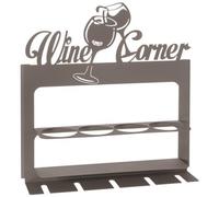 Arti & Mestieri Wine Corner - Porta Bottiglie di Design 100% Made in Italy - in Ferro, 45 x 10 x 45 cm - Fango