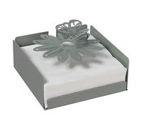 Arti & Mestieri Porta Tovaglioli Margherite dal design 100% Made in Italy ispirato alla natura, in Ferro, 17 x 17P x 12H cm (Giada)