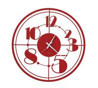 Arti & Mestieri Teo - Orologio da Parete di Design 100% Made in Italy - in Ferro, Diametro 50 cm - Rosso