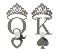 Arti & Mestieri The Queen - Set di Ganci (2 Pezzi) da Muro Appendiabiti di Design 100% Made in Italy - in Ferro, 15 x 28 cm (Fango)
