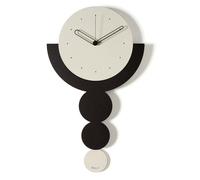 Arti & Mestieri Trilogy - Orologio da parete di Design 100% Made in Italy - in Ferro, 29 x 49,5h cm (Avorio, nero e avorio)