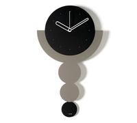 Arti & Mestieri Trilogy - Orologio da parete di Design 100% Made in Italy - in Ferro, 29 x 49,5h cm (Nero, fango e nero)