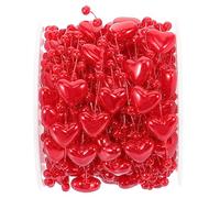 Artibetter 1 Rotolo Di Perline D'Amore Spiedini Catene Per Perline Fai Da Te Filo Di Plastica Rosso