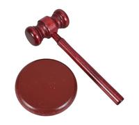 Artibetter 1 set di martello da giudice con blocco sonoro, giocattolo in legno a forma di martello da giudice per feste a tema tribunale, martelli da asta, da legge per cosplay e decorazioni per