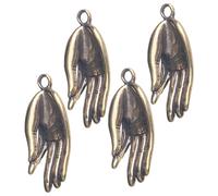 Artibetter 1 Set Keychain A Mano Di Zen Buddha Ciondolo A Mano Ciondoli Spirituali Piccoli Ornamenti Decorazioni Di Statue Pendenti Di Preghiera in Lega Rame Marrone Chiaro 4 Pezzi