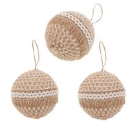 Artibetter 1 Set Palline di in Spago Palline per di Decorazioni da Appendere all' di Ornamenti in Juta Palline di Dorate 3 Pezzi