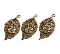 Artibetter 1 Set Portachiavi Adorn Decorazioni Soprammobile Pendentifattoamano Decorazione Soprammobili Progetto Catena Chiave Retrò Pendenti Chiave Pendenti A Forma Di Foglia Ottone 3 Pezzi