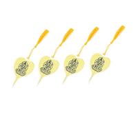 ARTIBETTER 1 Set Segnalibri Buddisti Metallo Vintage Con Foglia Bodhi Decorazione Libro Protettiva Per Nati Del Bue E Della 4 Pezzi