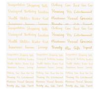 Artibetter 10 Fogli Etichette Adesive Lettere Oro in PVC per Budget | Classificazione e Decorazione, Formato Compatto per Planner e Quaderno, Uso Quotidiano