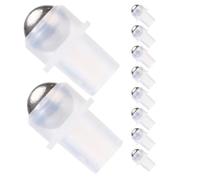 ARTIBETTER 10 Inserti Rullo per Profumi Sfera Rotante, Accessori per Flaconi di Olio Essenziale 16 Denti in Plastica Pe Trasparente, Kit di Sostituzione Tappo Antigoccia per Uso Cosmetico