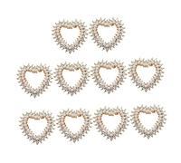 ARTIBETTER 10 Pezzi Accessori Diy per Gioielli Cuore e Strass Decorazioni per Braccialetti Cover Smartphone Materiale Resistente e Sicuro