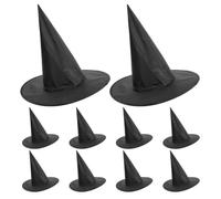 Artibetter 10 pezzi Cappello nero di Halloween per ragazze e donne - Accessori per costume da strega - Cappello a cono nero per feste e cosplay di Halloween a tema strega